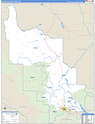Lewis and Clark County Wall Map Basic Style